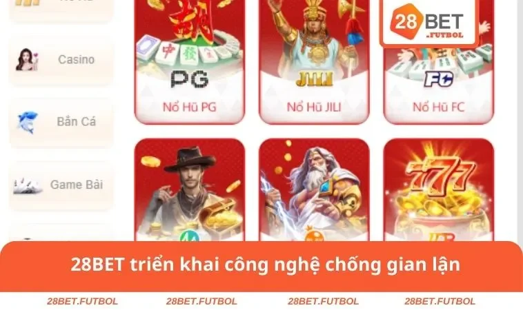 28BET triển khai công nghệ chống gian lận