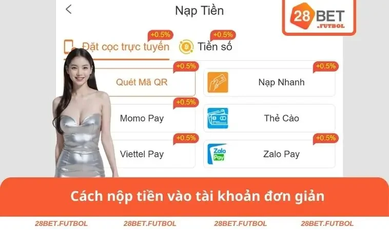 Cách nộp tiền vào tài khoản đơn giản
