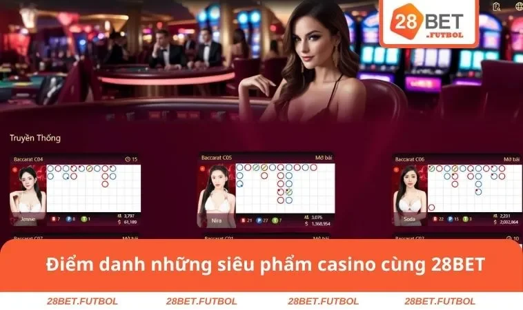 Điểm danh những siêu phẩm casino cùng 28BET