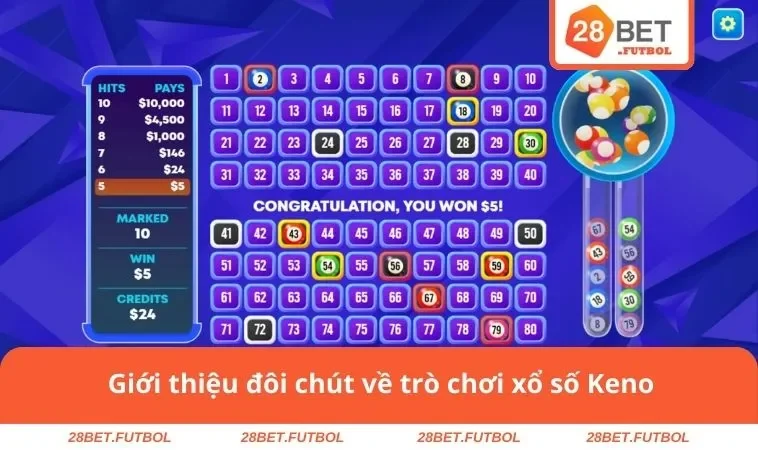 Giới thiệu đôi chút về trò chơi xổ số Keno