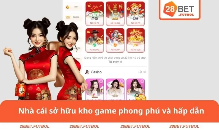 Nhà cái sở hữu kho game phong phú và hấp dẫn
