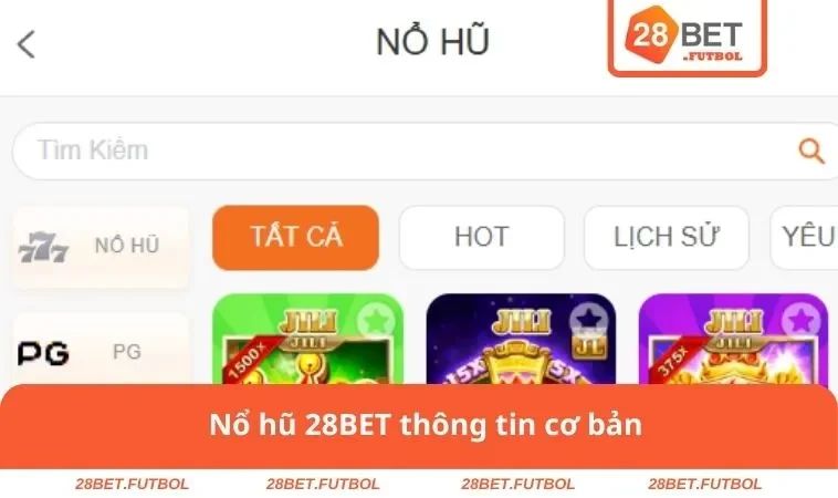 Nổ hũ 28BET thông tin cơ bản 